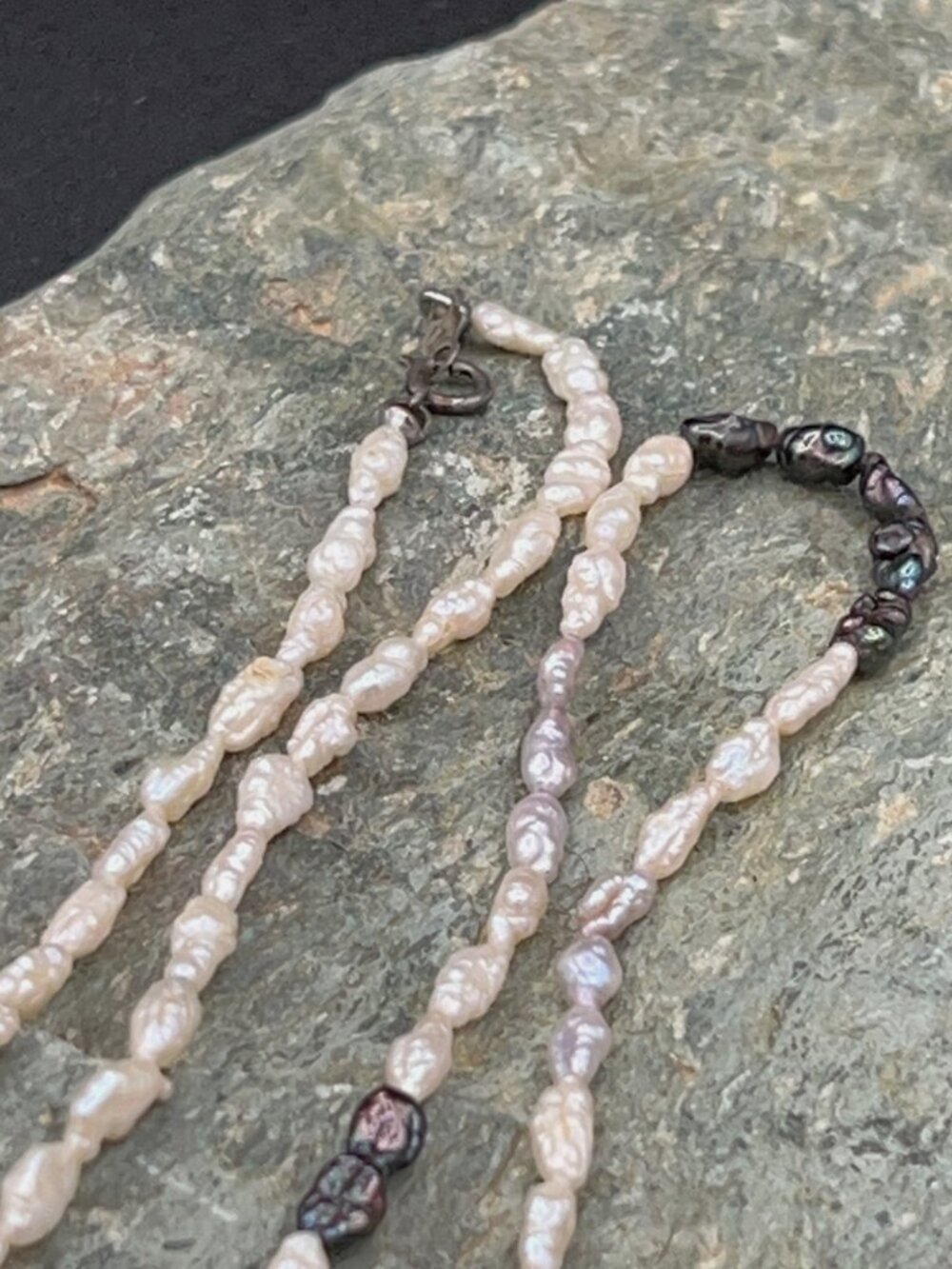 Freshwater Pearl Bead Necklace Speidel 925 Clasp Vintage - Picture 6 of 14